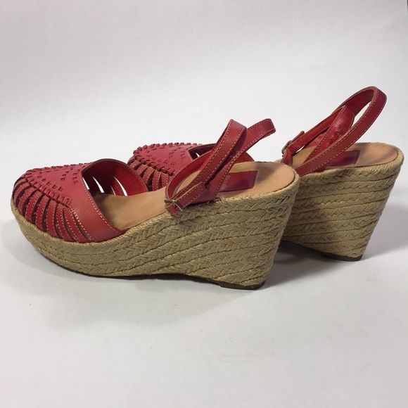 Dolce Vita Shoes - Red Dolce Vita Wedges with Ankle Straps